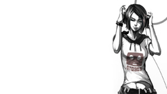 Headphones cartoons black and