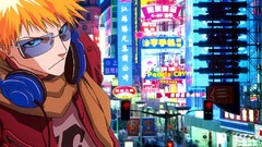 Headphones City Lights sunglasses bleach kurosaki ichigo orange 