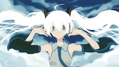 Headphones clouds vocaloid hatsune
