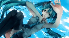 Headphones clouds vocaloid hatsune