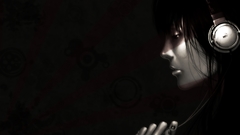 Headphones dark sad