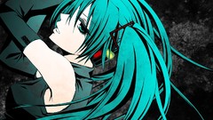 Headphones dark vocaloid hatsune