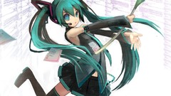 Headphones Drawn onions hatsune miku vocaloid