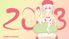 Headphones dress hats scarfs anime girls super sonico Tsuji 