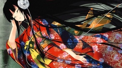 Headphones dress long hair