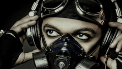 Headphones gas masks goggles