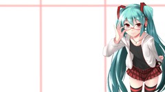 Headphones glasses Jewelry red eyes shirts belts skirts smiling 