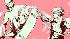 Headphones glasses Swords male short hair k project yata misaki 