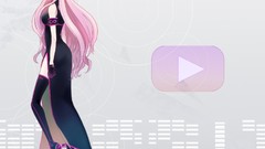 Headphones gloves pink hair long hair boots blue eyes vocaloid 
