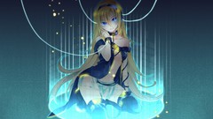 Headphones glow dress sitting chains belts blondes skirts long 