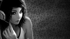 Headphones grayscale