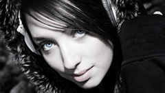 Headphones grayscale monochrome