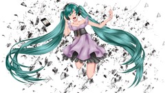 Headphones hatsune miku vocaloid twintails