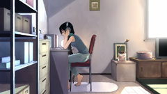 Headphones indoors room barefoot