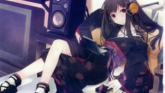 Headphones Japanese clothes anime