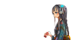 Headphones Japanese clothes Simple