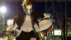 Headphones Knives anime girls