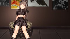 Headphones long hair