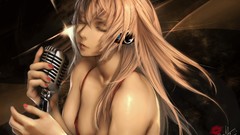 Headphones long hair anime girls vocaloid megurine luka 
