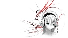 Headphones minimalistic Anime super