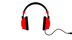 Headphones minimalistic Music simple