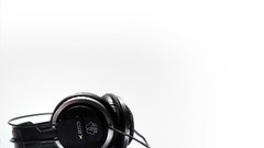 Headphones minimalistic white background