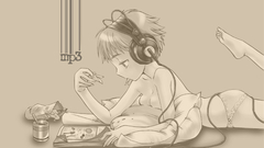 Headphones monochrome