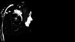 Headphones monochrome