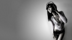 Headphones monochrome