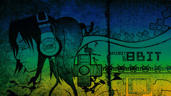 Headphones multicolor 8-bit