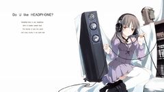 Headphones Music Anime girl