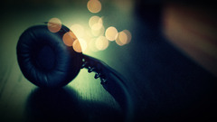 headphones Music blurred dark audio-technica