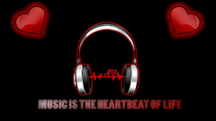 Headphones Music Hearts