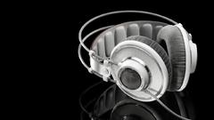 Headphones Music monochrome reflection