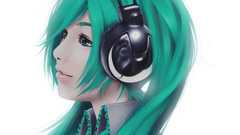 Headphones Music vocaloid hatsune