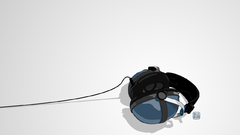 Headphones Music white background