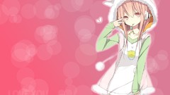 Headphones nekomimi pink hair