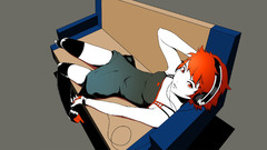 Headphones orange eyes orange