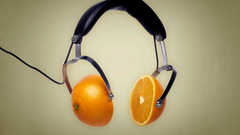 Headphones oranges