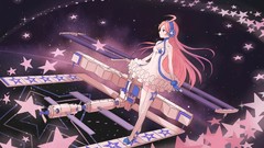 Headphones pink hair vocaloid SF-A2 Miki