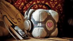 Headphones Portal Companion Cube