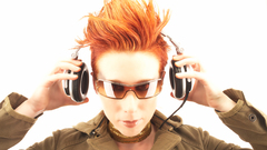 Headphones punk Simple Background