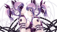 Headphones purple lesbians purple