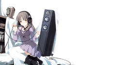 Headphones Simple Background anime