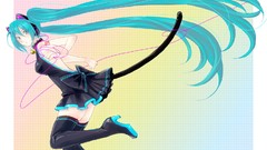 Headphones skirts boots hatsune miku vocaloid nekomimi 