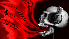 Headphones skulls Music Music