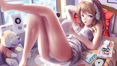 Headphones soft shading anime