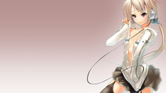 Headphones stockings skirts open