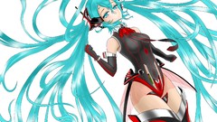 Headphones tie hatsune miku vocaloid twintails detached sleeves 