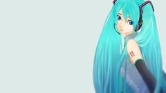 Headphones tie shirts tattoos microphones blue hair smiling 